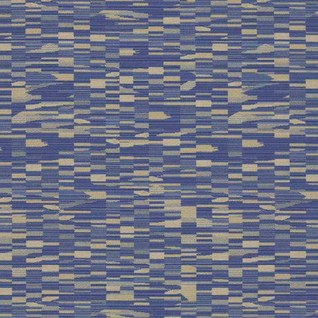 Sample of Sunbrella by Mayer Collage Cobalt 417-004 Imagine Collection Upholstery Fabric