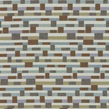 Sample of Sunbrella by Mayer Metal Strips Driftwood 434-000 Vollis Simpson Collection Upholstery Fabric