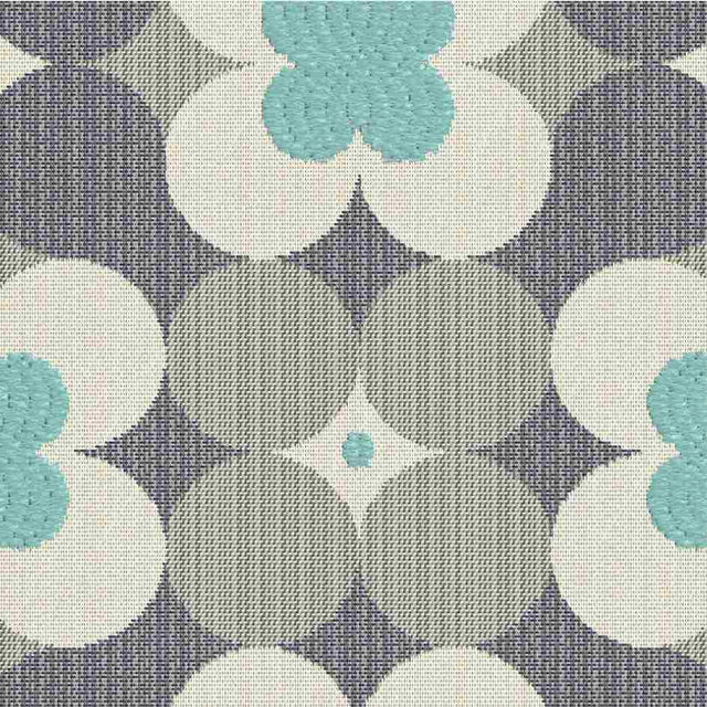 Sample of Outdura Poppy Capri 7503 Ovation 3 Collection - Lofty Blue Upholstery Fabric