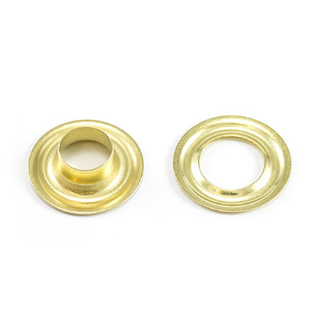 DOT Sheet Metal Grommet with Plain Washer #2 (2000702-50001XG) Bright Brass 3/8 inch 1-gross