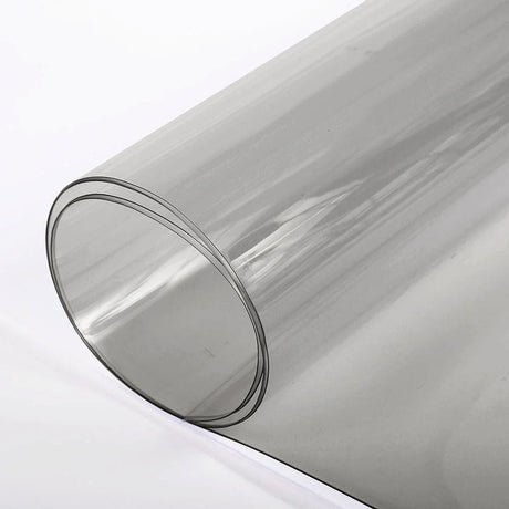 By the Yard - Super 2 Smoke - Clear Vinyl 30 Gauge x 54 inches w/paper Light Smoke