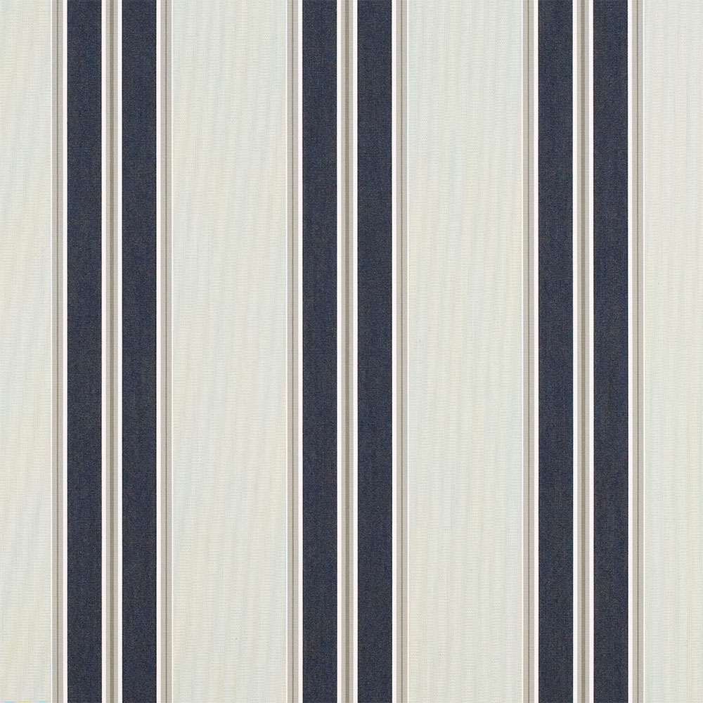 Sunbrella Navy / Taupe Fancy 4916-0000 46-Inch Stripes Awning / Shade Fabric