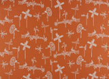 Sample of Sunbrella by Mayer Whirligig Tangerine 431-009 Vollis Simpson Collection Upholstery Fabric