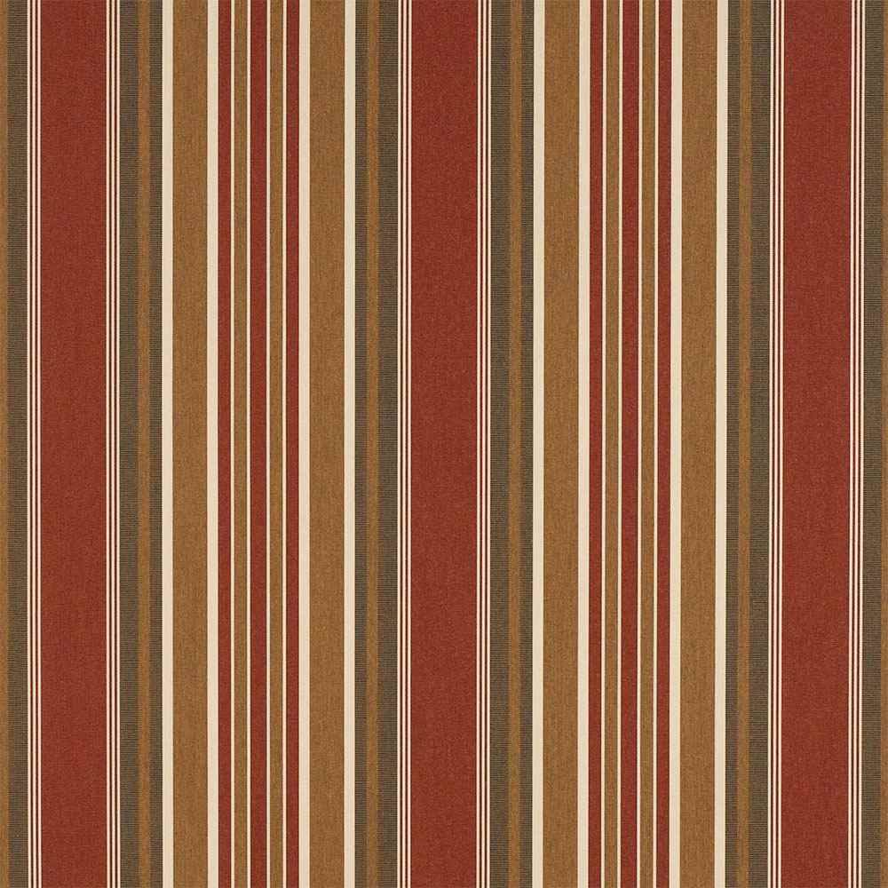 Sample of Sunbrella Eastland Redwood 4813-0000 46-Inch Stripes Awning / Shade Fabric