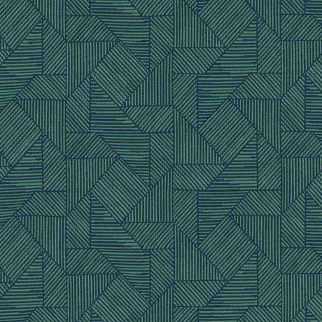 Sample of Sunbrella by Mayer Acuco Peacock 445-003 Wonderlust Collection Upholstery Fabric
