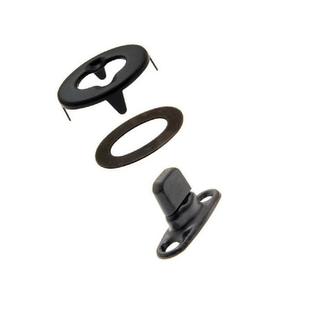 Common Sense Turn Button Fastener Set - Cloth-to-Surface (Government Black Brass) 0.68 inch Turn Button - (Screws not included)