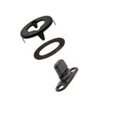 Common Sense Turn Button Fastener Set - Cloth-to-Surface (Government Black Brass) 0.68 inch Turn Button - (Screws not included)
