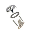 Common Sense Turn Button Fastener Set - Cloth-to-Surface (Nickel-Plated Brass) - (Screws are included)