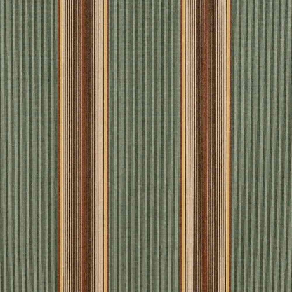 Sample of Sunbrella Vintage Bar Stripe Forest 4949-0000 46-Inch Stripes Awning / Shade Fabric