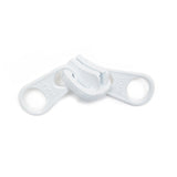 YKK Vislon #10 Non-Lock 2-Tab Slider - White 25 pack