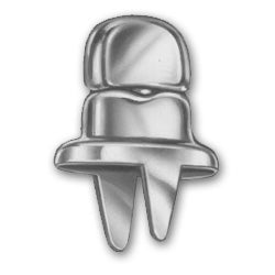 Common Sense Turn Button Double Prong 91-XB-78332-1A Nickel-Plated Brass 100 pack