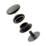 DOT Baby Durable Snap Fastener Set - Cloth-to-Cloth (Matte Black) 0.229 inch Post