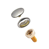 DOT Durable Snap Fastener Set - Cloth-to-Surface (Nickel-Plated Brass) 5/8 inch Screw Stud
