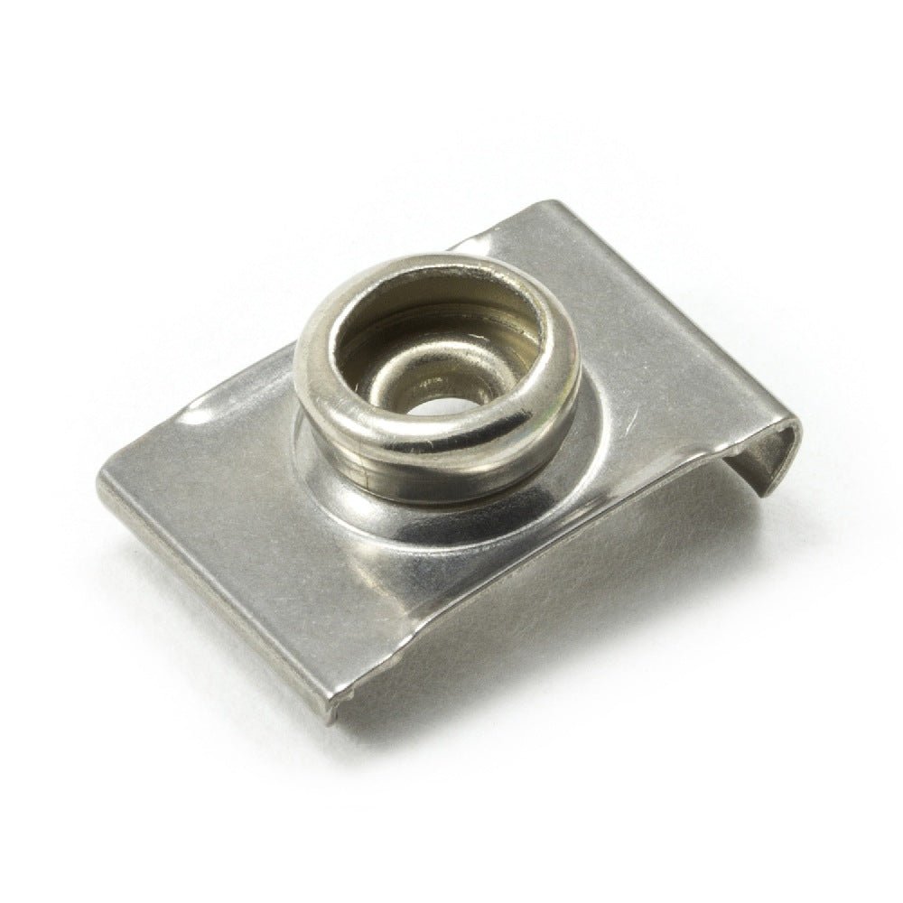 DOT Durable Windshield Clip 93-XX-10388-1A Nickel-Plated Brass Stud / Stainless Steel Clip 3/4 inch 100 pack