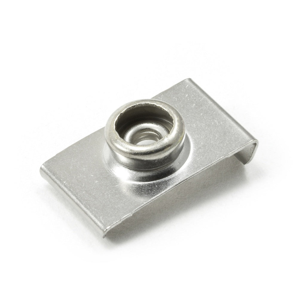 DOT Durable Windshield Clip 93-XX-10391-1A Nickel-Plated Brass Stud / Stainless Steel Clip 7/8 inch 100 pack