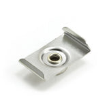 DOT Durable Windshield Clip 93-XX-10391-1A Nickel-Plated Brass Stud / Stainless Steel Clip 7/8 inch 100 pack
