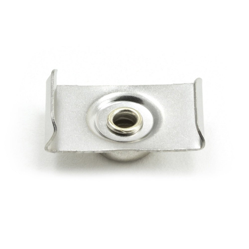 DOT Durable Windshield Clip 93-XX-10391-1A Nickel-Plated Brass Stud / Stainless Steel Clip 7/8 inch 100 pack