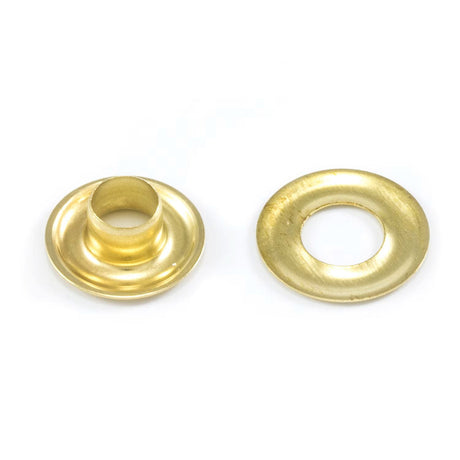 DOT Grommet with Plain Washer #00 (201070050001TXG) Bright Brass 3/16 inch 1-gross