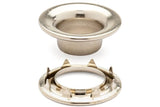 DOT Rolled Rim Grommet with Spur Washer #4 (20-007R451831XG) Nickel-Plated Brass 9/16 inch 1-gross