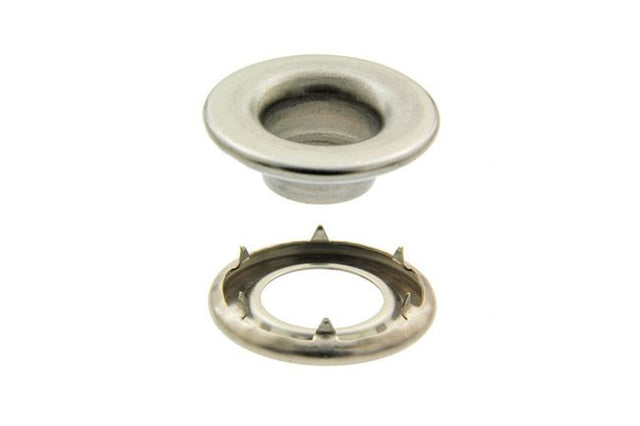 DOT Rolled Rim Grommet with Spur Washer #4 (20MNS77450001XG) Stainless Steel 1/2 inch 1 - gross - Outdoor Textiles
