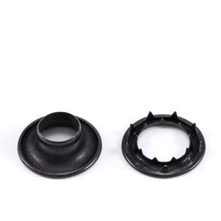 DOT Rolled Rim Grommet with Spur Washer 5 Brass 5/8 inch Black 1 - gross (144) - Outdoor Textiles