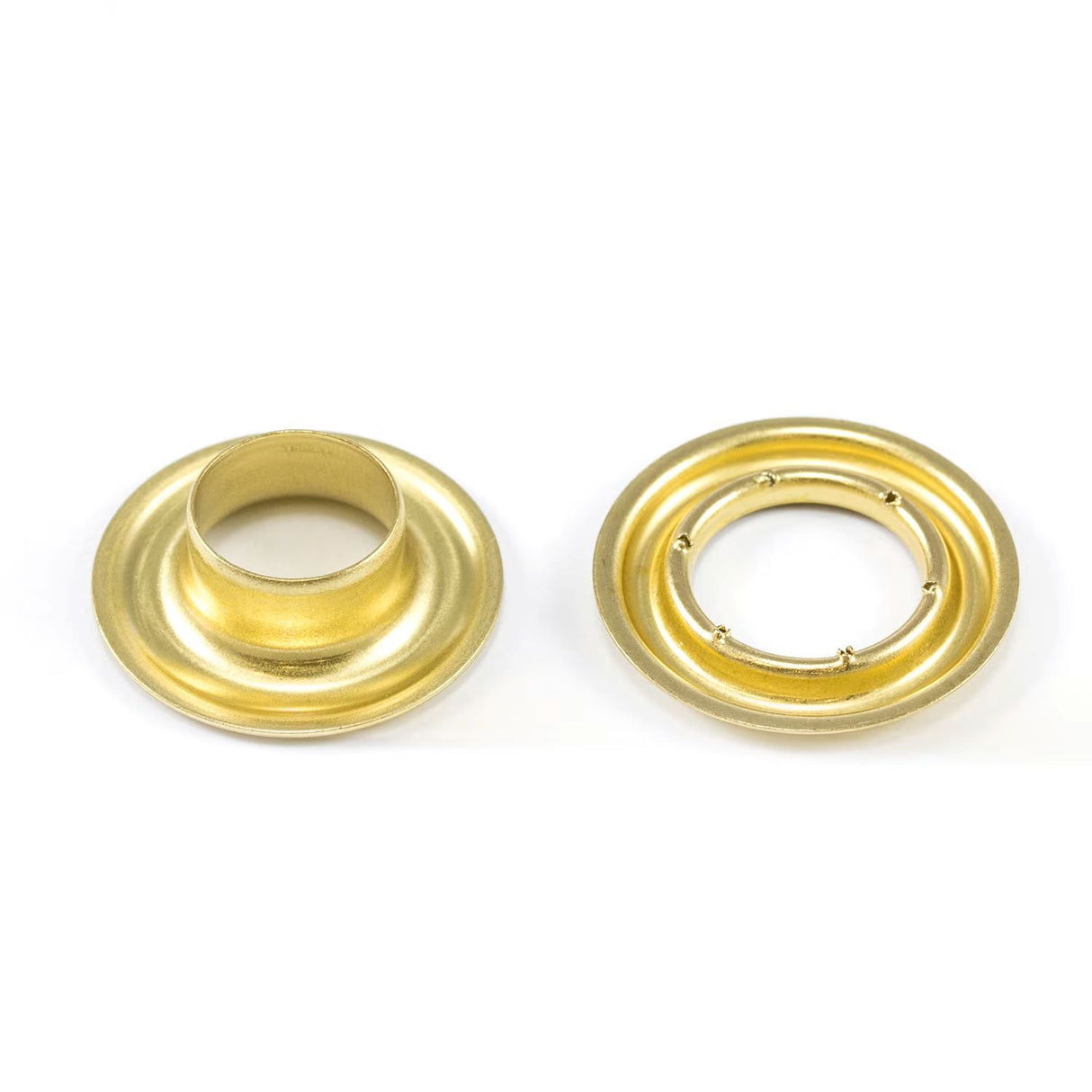 DOT Self-Piercing Grommet with Grip Tooth Washer #2 (20007SP25000TXC) Bright Brass 3/8 Inch 500 pack