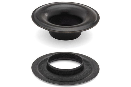 DOT Sheet Metal Grommet with Neck Washer #0 (20 - 007N001611XG) Government Black Brass 1/4 inch 1 - gross - Outdoor Textiles
