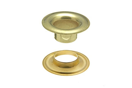DOT Sheet Metal Grommet with Neck Washer #00 (20 - 007N0050001XG) Brass 3/16 inch 1 - gross - Outdoor Textiles