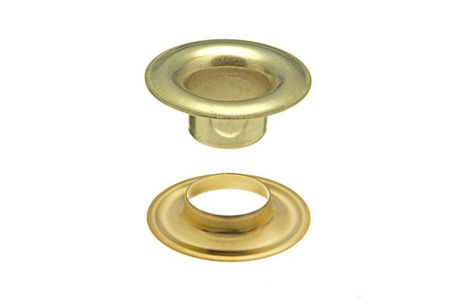 DOT Sheet Metal Grommet with Neck Washer #00 (20 - 007N0050001XG) Brass 3/16 inch 1 - gross - Outdoor Textiles
