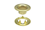DOT Sheet Metal Grommet with Tooth Washer #2 (20-007T250001XG) Bright Brass 3/8 inch 1-gross
