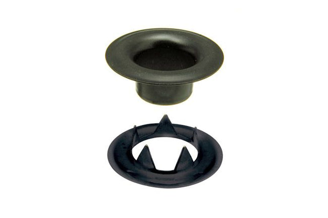 DOT Sheet Metal Grommet with Tooth Washer #4 (20 - 007T401611XG) Government Black Brass 1/2 inch 1 - gross - Outdoor Textiles