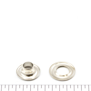 DOT Grommet with Plain Washer #00 (201070051831TXG) Nickel-Plated Brass 3/16 inch 1-gross