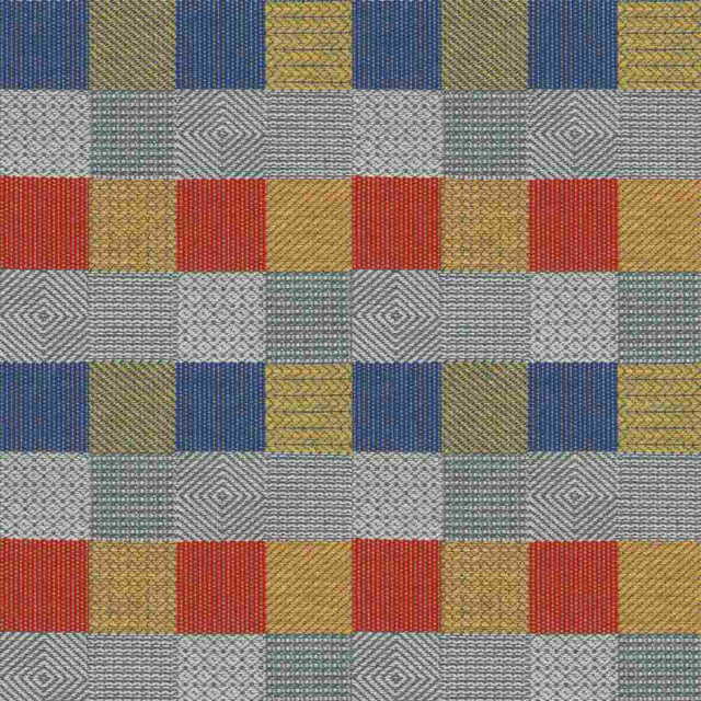Sample of Sunbrella by Mayer Haarlem Primary 447-011 Wonderlust Collection Upholstery Fabric