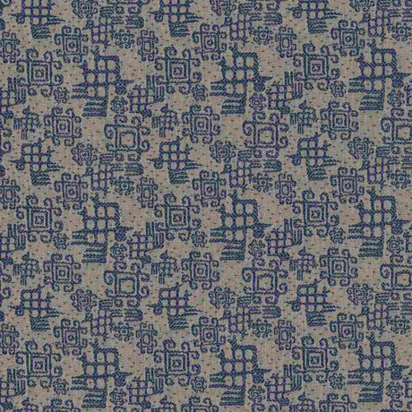 Sample of Sunbrella by Mayer Comalapa Indian Ink 449-004 Wonderlust Collection Upholstery Fabric