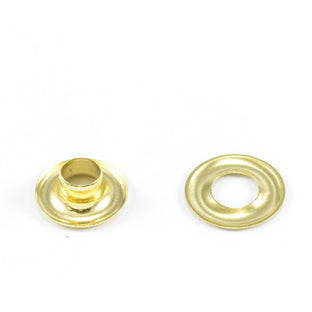 DOT Grommet with Plain Washer #00 (201070050001TXG) Bright Brass 3/16 inch 1-gross