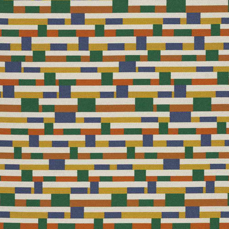 Sample of Sunbrella by Mayer Metal Strips Dreamsicle 434-009 Vollis Simpson Collection Upholstery Fabric