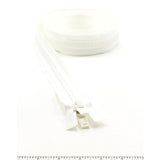 YKK Vislon #10 Separating Zipper AutoLok Double Pull Plastic Slider 120 inch White