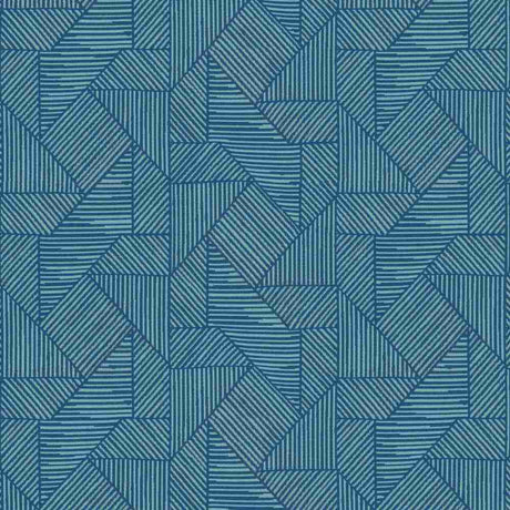 Sample of Sunbrella by Mayer Acuco Cobalt 445-004 Wonderlust Collection Upholstery Fabric