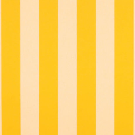Sample of Sunbrella Beaufort Yellow / White 6 Bar 5702-0000 46-Inch Stripes Awning / Shade Fabric
