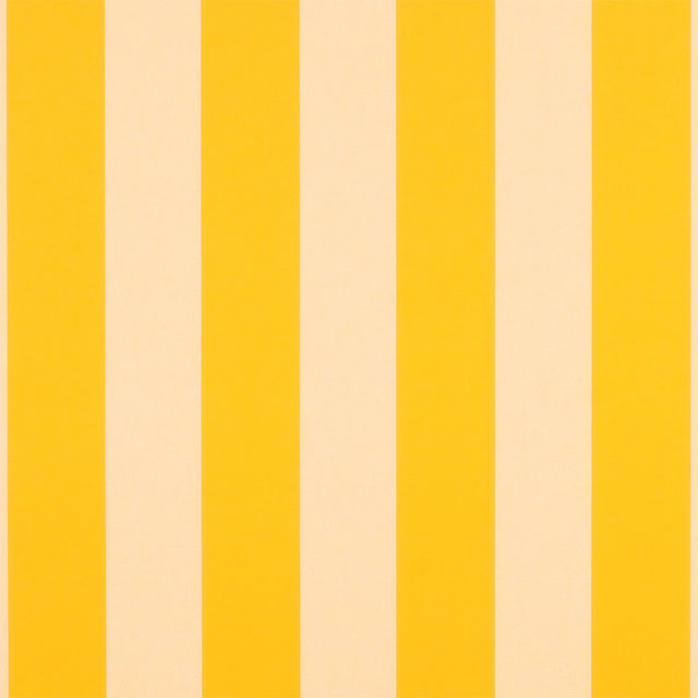 Sample of Sunbrella Beaufort Yellow / White 6 Bar 5702-0000 46-Inch Stripes Awning / Shade Fabric
