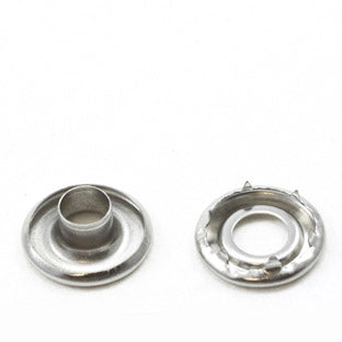 DOT Self-Piercing Rolled Rim Grommet with Spur Washer #0 (20MNS7705000TXG) Stainless Steel 1/4 inch 1-gross