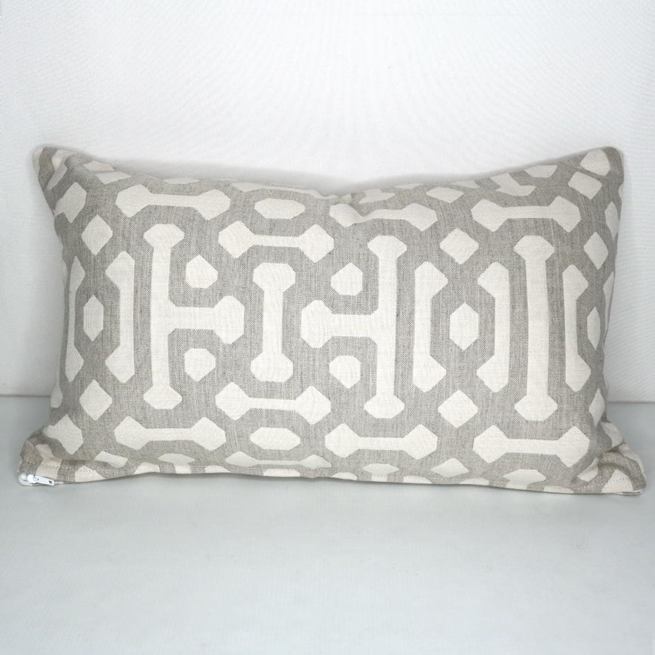 Sunbrella Fretwork Pewter 45991-0002 Elements Collection Upholstery Fabric