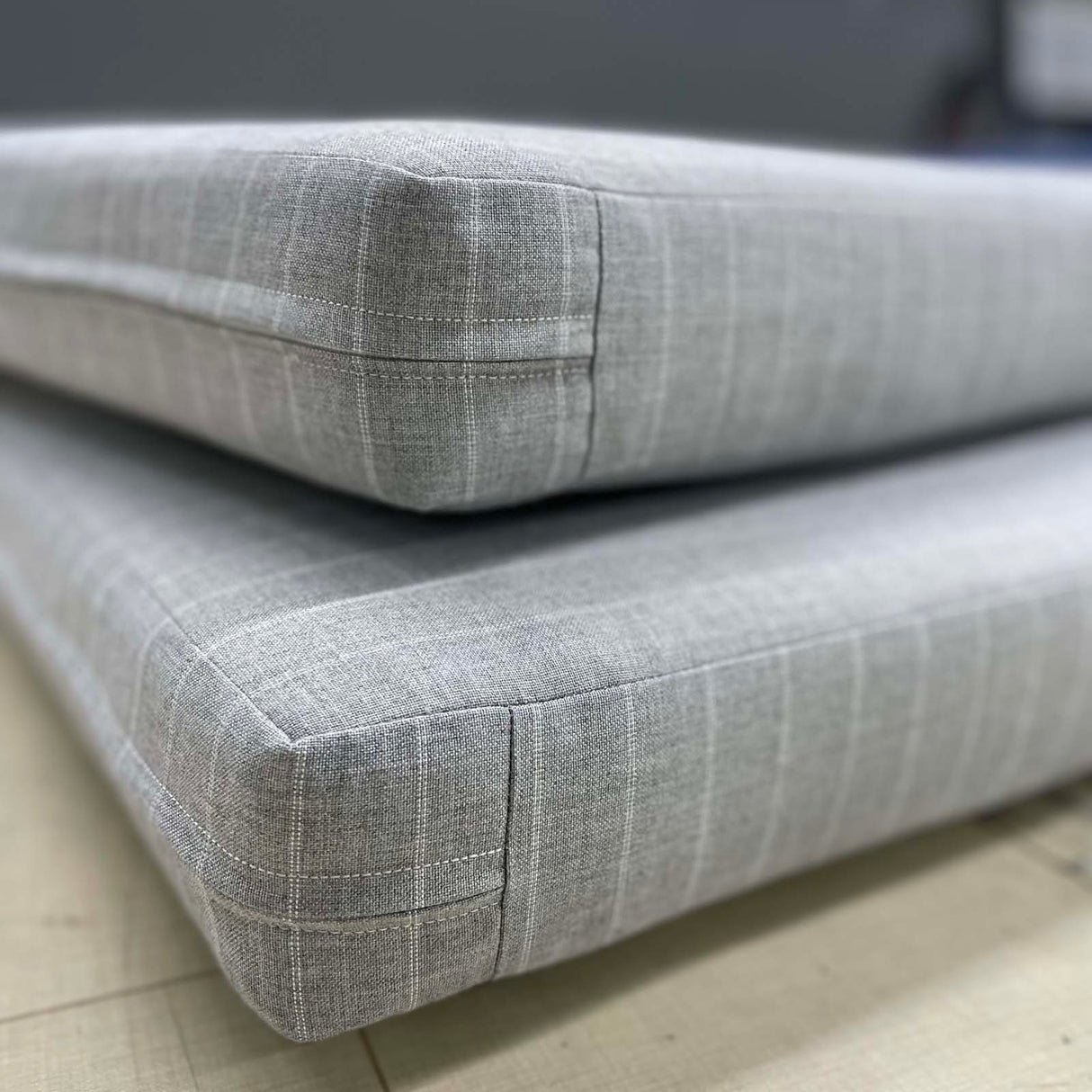 Sunbrella Ticking Fog 40554-0003 Fusion Collection Upholstery Fabric