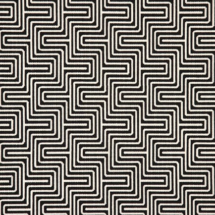 Sample of Sunbrella Key Figure Onyx 145868-0007 Upholstery Fabric