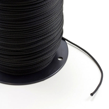 Neobraid Polyester Cord #4 - 1/8 inch x 1000 feet Black