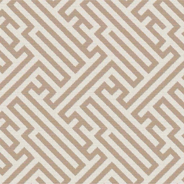 Outdura Labyrinth Ochre 12003 Ovation 4 Collection - Tawny Sunset Upholstery Fabric