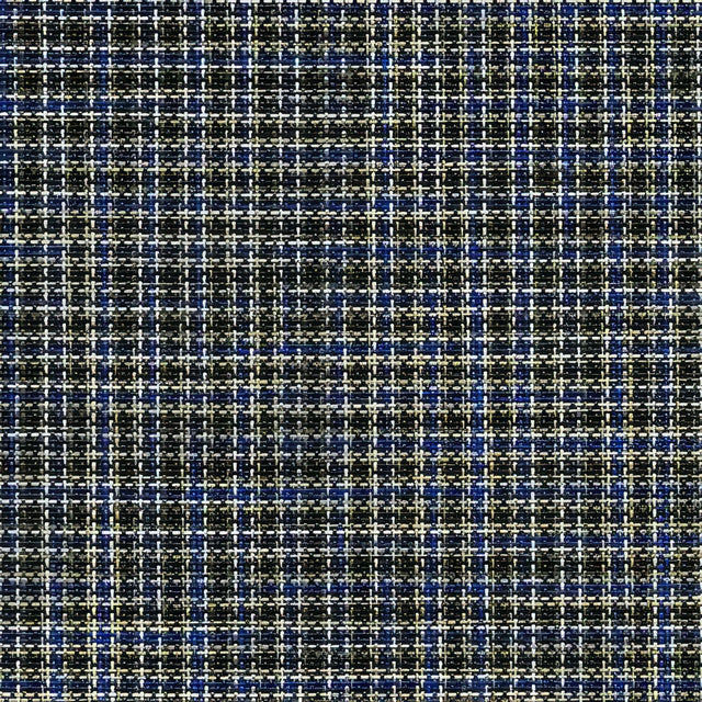 Phifertex Tartan Cobalt LIV 54 - Inch Cane Wicker Collection Sling Upholstery Fabric - Outdoor Textiles