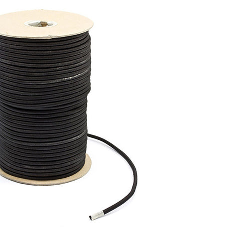 Polypropylene Covered Elastic Cord #M3 - 3/16 inch x 300 feet Black