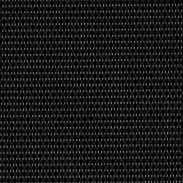 Sample of Phifertex Matte Black Caneweave ZHR 54-inch Wicker Weave Collection Sling Fabric