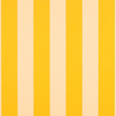 Sample of Sunbrella Beaufort Yellow / White 6 Bar 5702-0000 46-Inch Stripes Awning / Shade Fabric